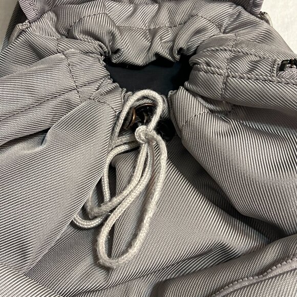 Lululemon City Adventurer Backpack Mini Gray Drawstring Flap Zip Gym Travel Bag - Picture 5 of 15